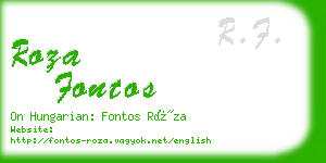 roza fontos business card